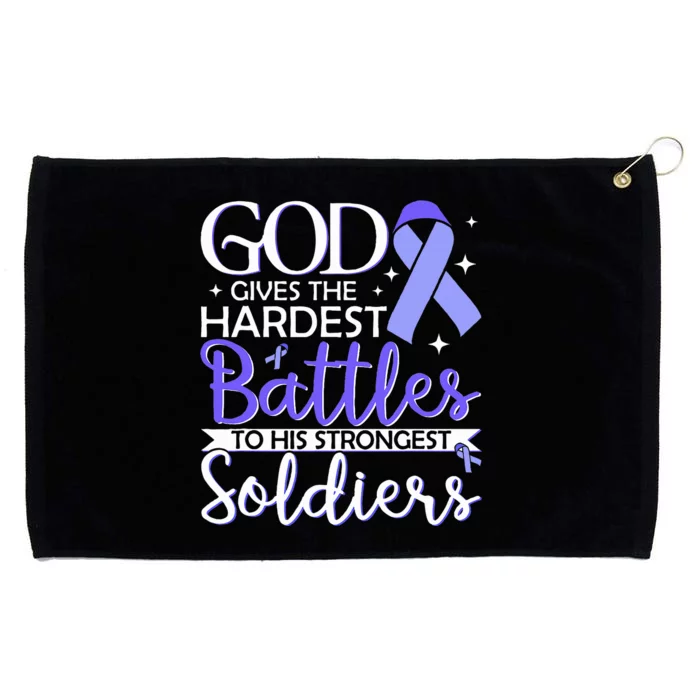 Stomach Cancer Fighter Survivor Periwinkle Ribbon Grommeted Golf Towel