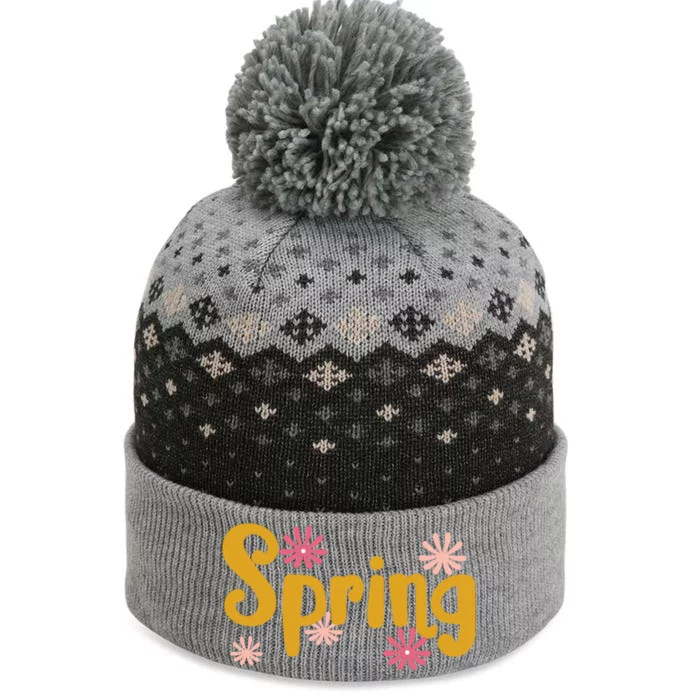 Spring Cute Floral Season The Baniff Cuffed Pom Beanie