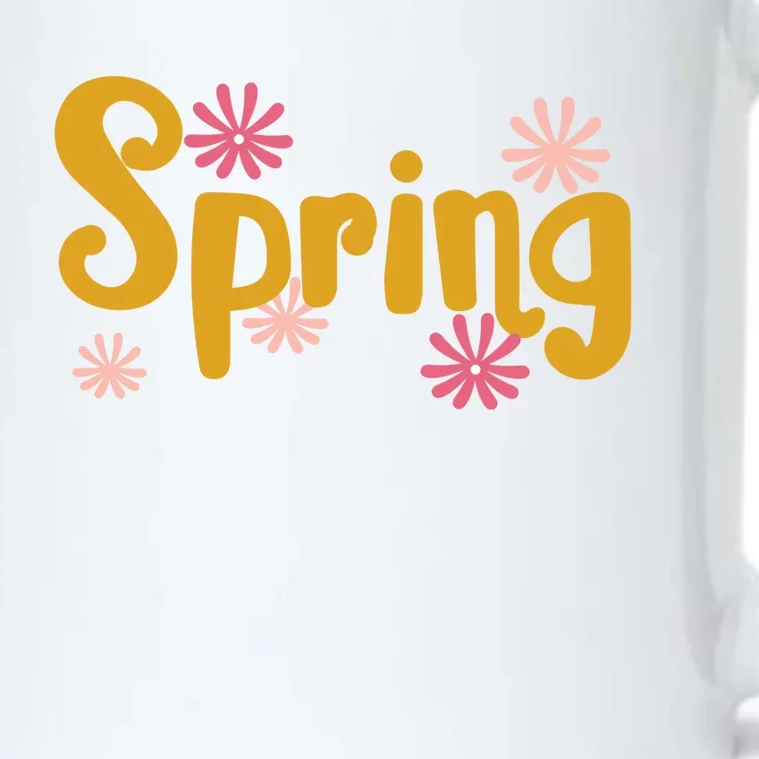 Spring Cute Floral Season Black Color Changing Mug