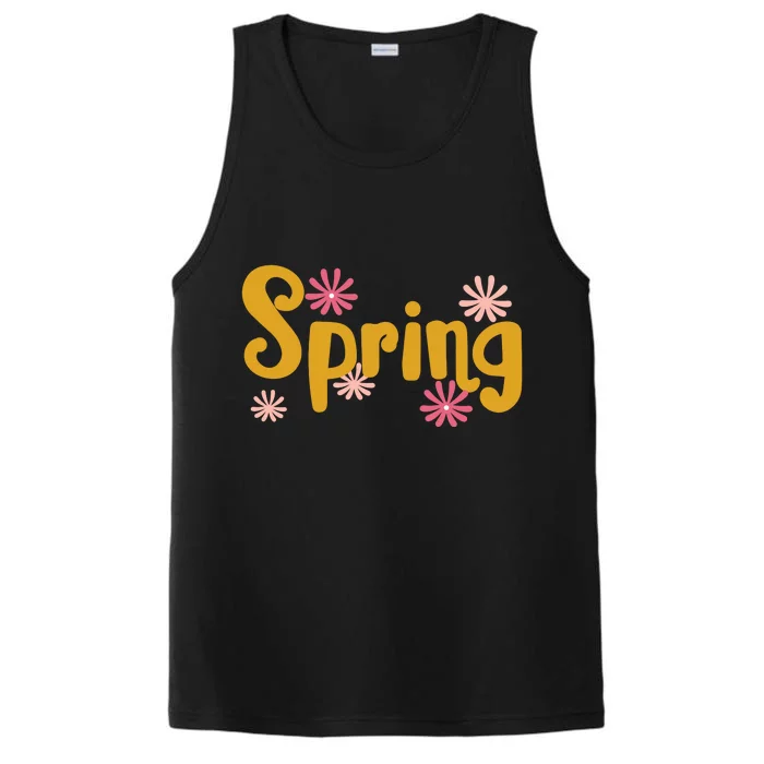 Spring Cute Floral Season Performance Tank