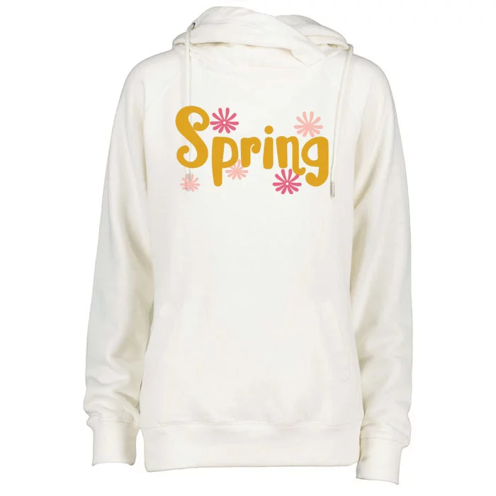 Spring Cute Floral Season Womens Funnel Neck Pullover Hood