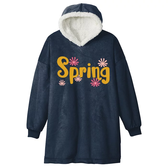 Spring Cute Floral Season Hooded Wearable Blanket