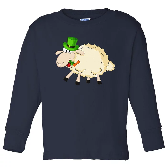 Sheep Celebrate Festival Of St. Patrick Green Gift Toddler Long Sleeve Shirt