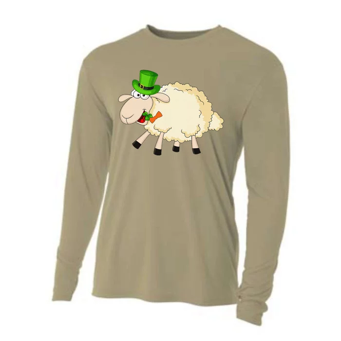 Sheep Celebrate Festival Of St. Patrick Green Gift Cooling Performance Long Sleeve Crew