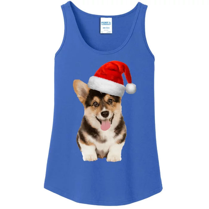 Santa Corgi Funny Gift For Dog Lovers Corgi Christmas Gift Ladies Essential Tank