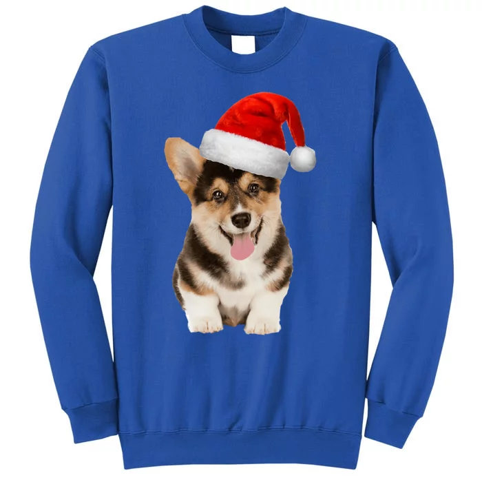 Santa Corgi Funny Gift For Dog Lovers Corgi Christmas Gift Tall Sweatshirt