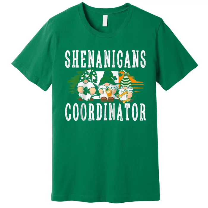 Shenanigans Coordinator Funny St Patricks Day Teacher Raglan Baseball Tee Premium T-Shirt