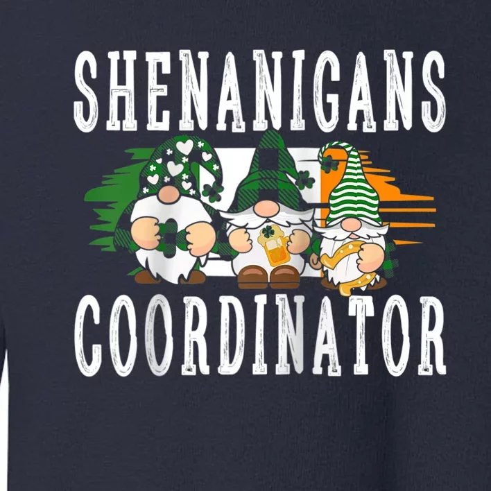 Shenanigans Coordinator Funny St Patricks Day Teacher Raglan Baseball Tee Toddler Sweatshirt