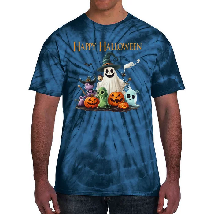 Spooky Cute Ghost Halloween Costume Happy Halloween Ghost Tie-Dye T-Shirt