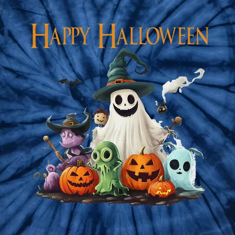 Spooky Cute Ghost Halloween Costume Happy Halloween Ghost Tie-Dye T-Shirt