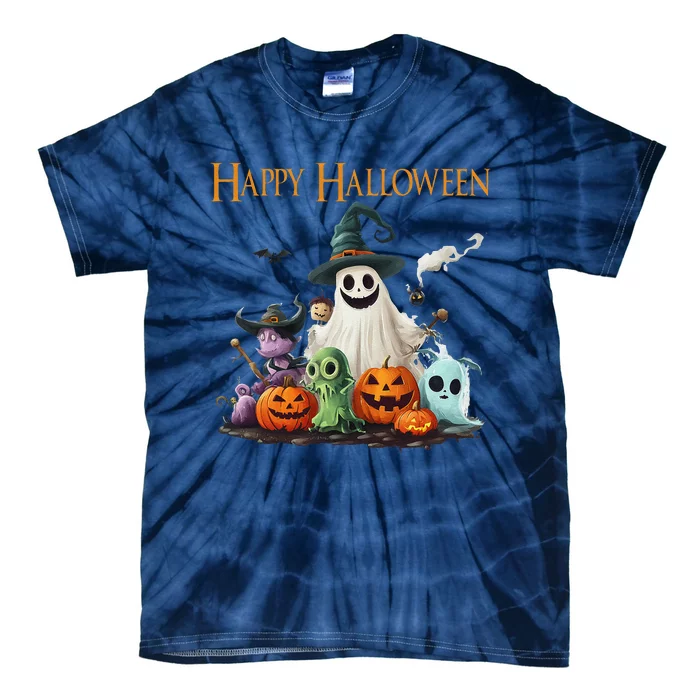 Spooky Cute Ghost Halloween Costume Happy Halloween Ghost Tie-Dye T-Shirt