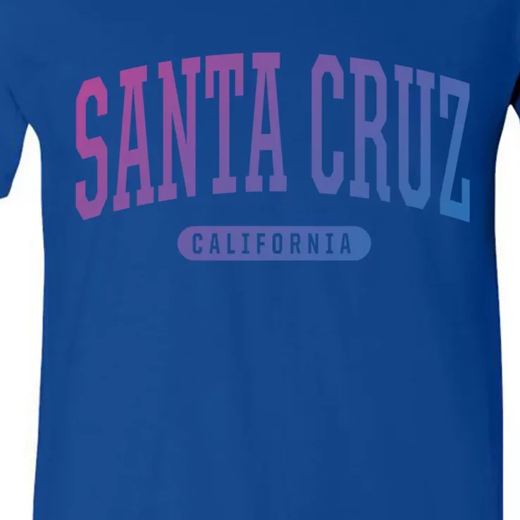 Santa Cruz Gift College University Style Ca Usa V-Neck T-Shirt