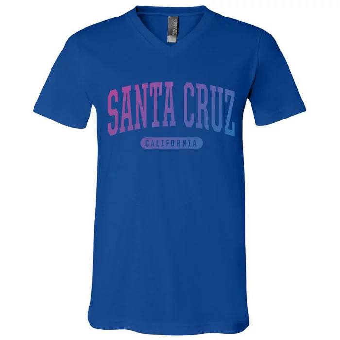 Santa Cruz Gift College University Style Ca Usa V-Neck T-Shirt