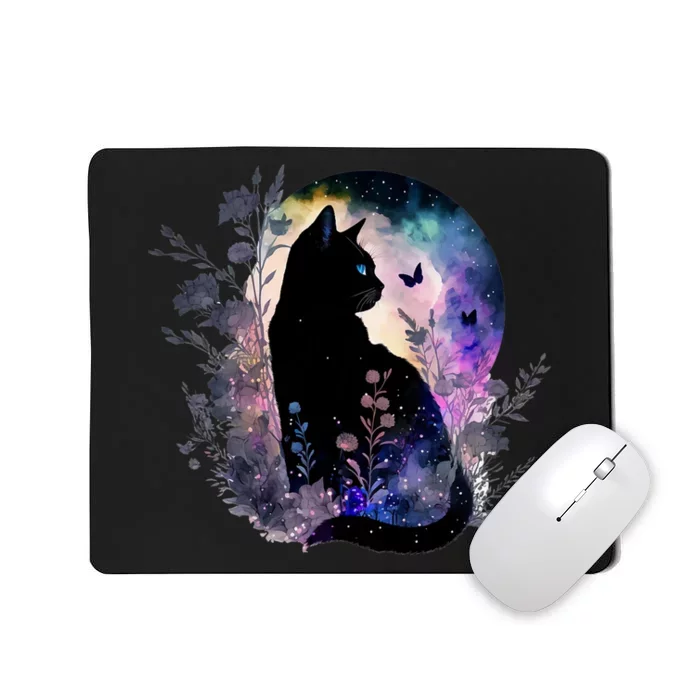 Space Cat Galaxy Cat Funny For Cat Dad Cat Mom Cat Lover Cat Alien Ufo Mousepad