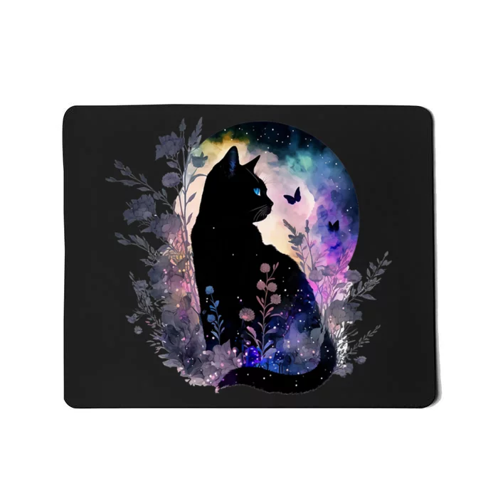 Space Cat Galaxy Cat Funny For Cat Dad Cat Mom Cat Lover Cat Alien Ufo Mousepad