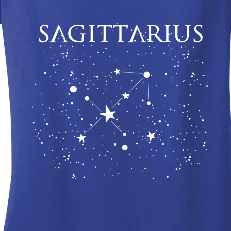 Sagittarius Constellation Gift Zodiac Symbol Women's V-Neck T-Shirt