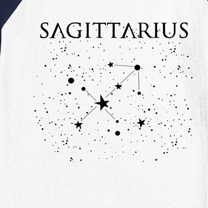 Sagittarius Constellation Gift Zodiac Symbol Baseball Sleeve Shirt