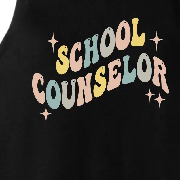 School Counselor groovy Guidance Counselor Ladies Tri-Blend Wicking Tank