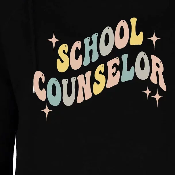 School Counselor groovy Guidance Counselor Womens Funnel Neck Pullover Hood