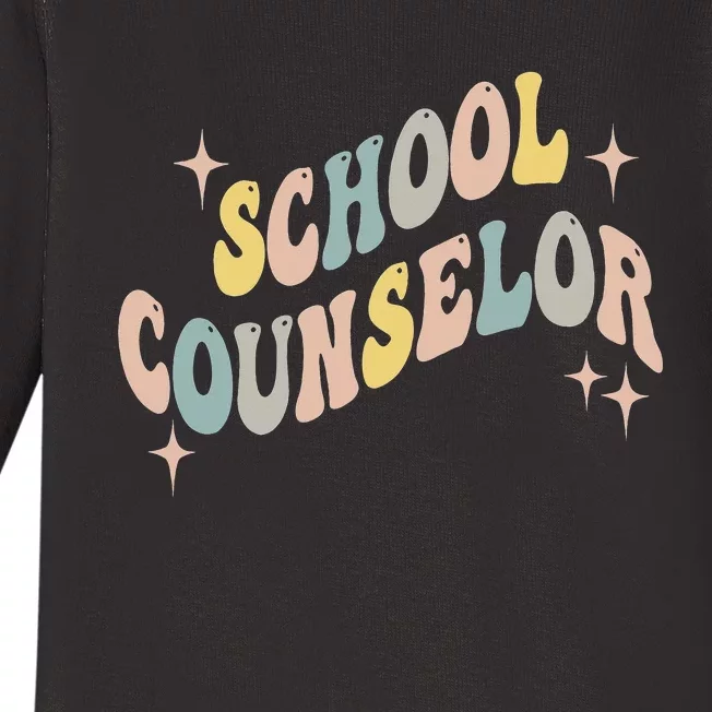 School Counselor groovy Guidance Counselor Baby Long Sleeve Bodysuit