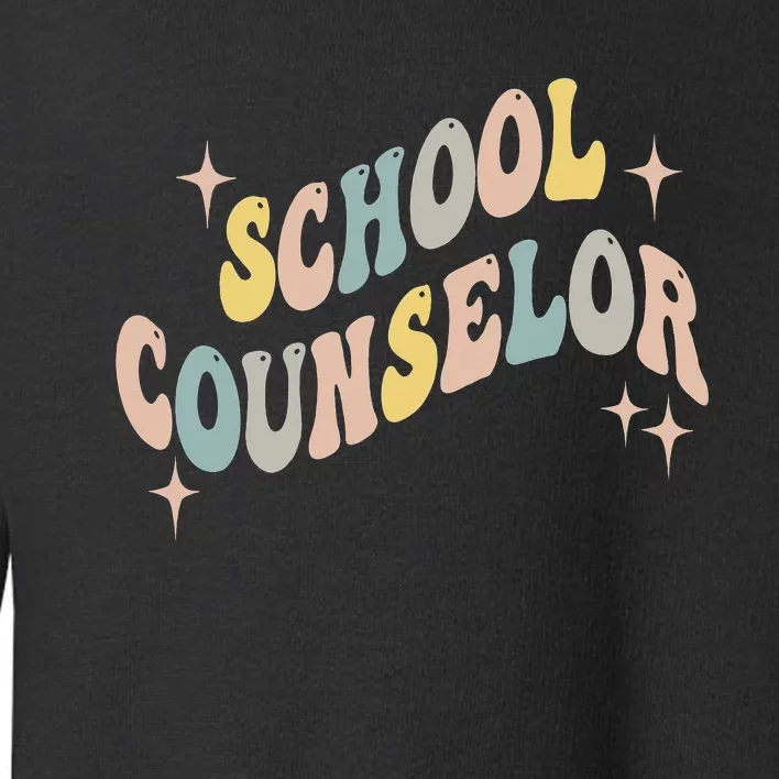 School Counselor groovy Guidance Counselor Toddler Sweatshirt