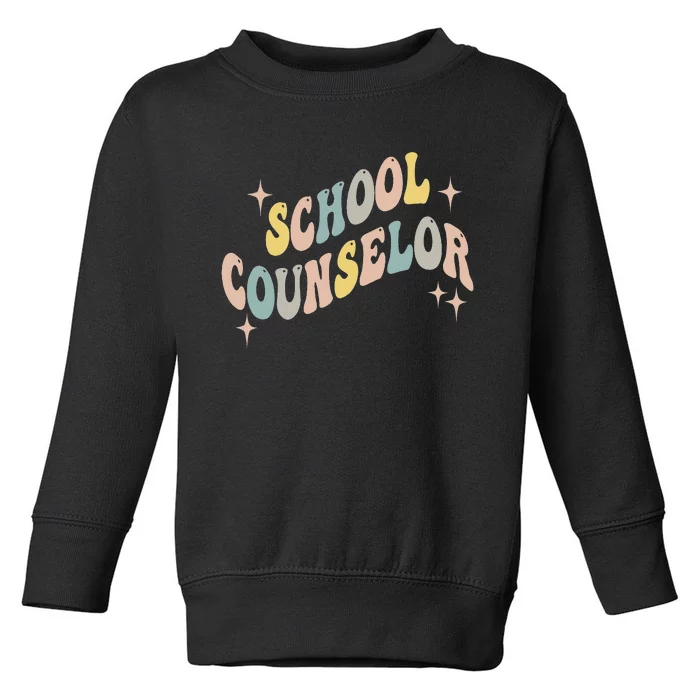 School Counselor groovy Guidance Counselor Toddler Sweatshirt