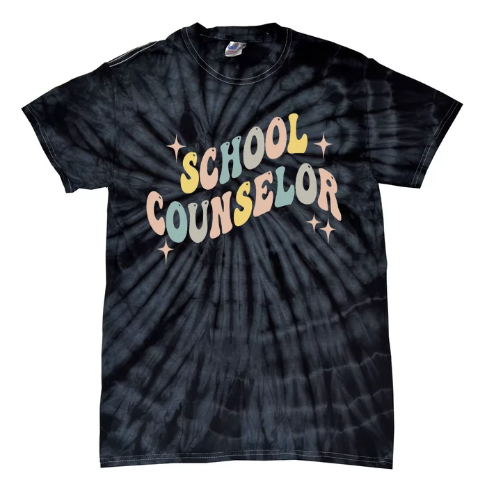 School Counselor groovy Guidance Counselor Tie-Dye T-Shirt