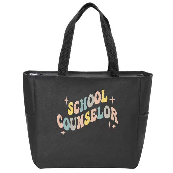 School Counselor groovy Guidance Counselor Zip Tote Bag