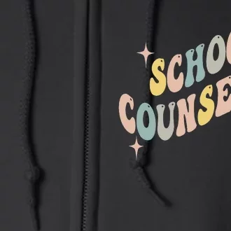 School Counselor groovy Guidance Counselor Full Zip Hoodie