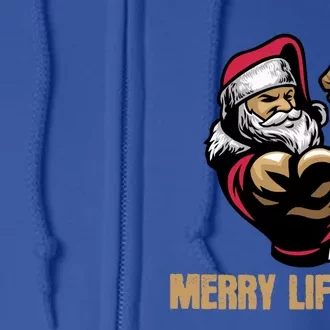 Santa Claus Gym Bodybuilding Fitness Merry Liftmas Xmas Tee Gift Full Zip Hoodie