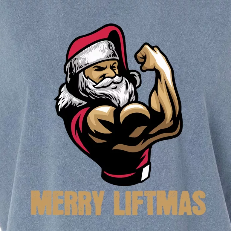 Santa Claus Gym Bodybuilding Fitness Merry Liftmas Xmas Tee Gift Garment-Dyed Women's Muscle Tee