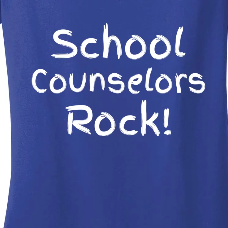 School Counseling Gift Eletary School Counselors Rock! Gift Women's V-Neck T-Shirt