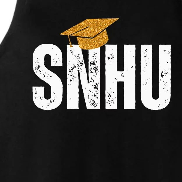 Snhu College Graduation With Hat Ladies Tri-Blend Wicking Tank