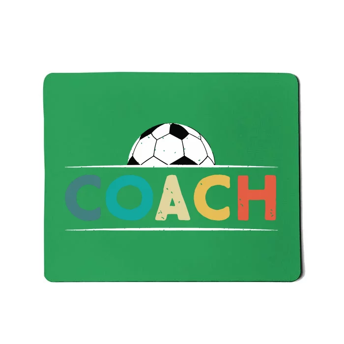 Soccer Coach Gifts Funny Retro Vintage Soccer Ball Coaching Mousepad