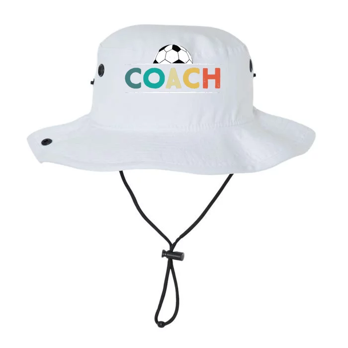 Soccer Coach Gifts Funny Retro Vintage Soccer Ball Coaching Legacy Cool Fit Booney Bucket Hat