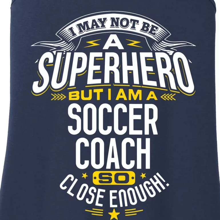 Soccer Coach Gift Idea Superhero Soccer Coach Ladies Essential Tank