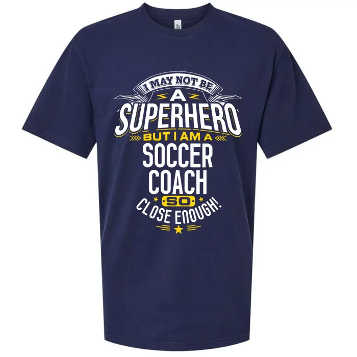 Soccer Coach Gift Idea Superhero Soccer Coach Sueded Cloud Jersey T-Shirt