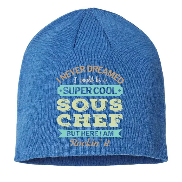 Sous Chef Gift Funny Appreciation Gift 8 1/2in Sustainable Knit Beanie