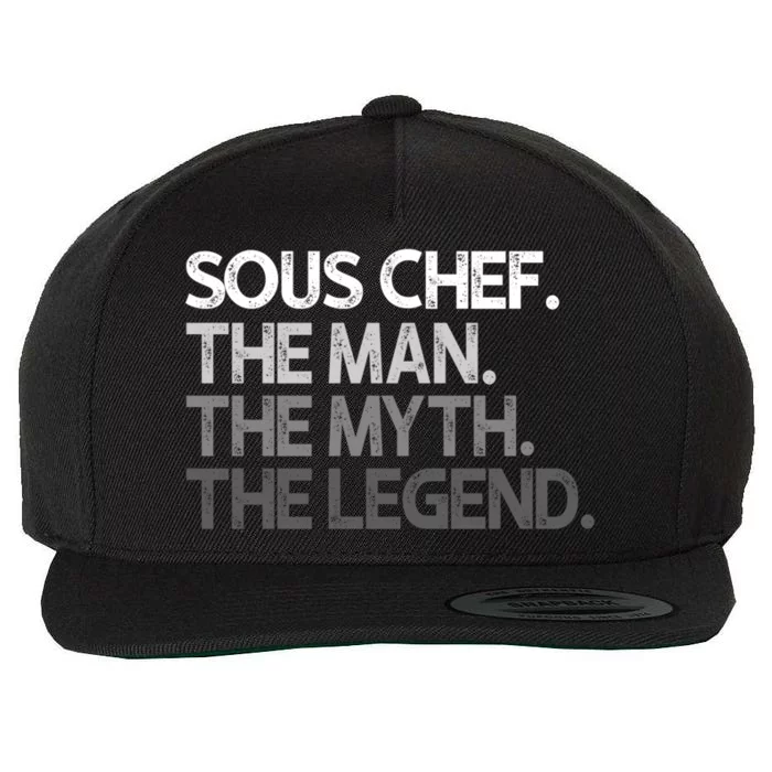 Sous Chef Gift The Myth Legend Gift Wool Snapback Cap