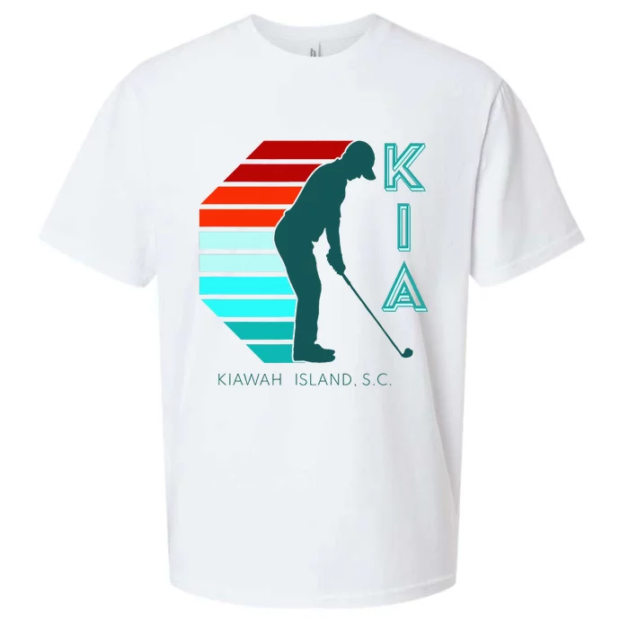 South Carolina Golfing Pro Retro Beach Kiawah Island Golf Sueded Cloud Jersey T-Shirt