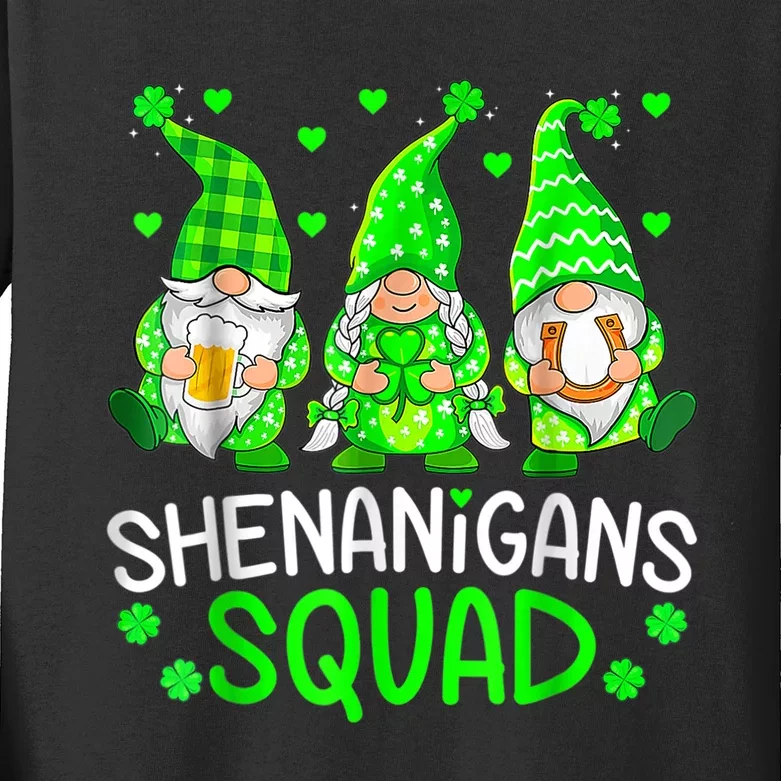 Shenanigans Coordinator Gnome St Patricks Day Teacher Gift Kids Long Sleeve Shirt