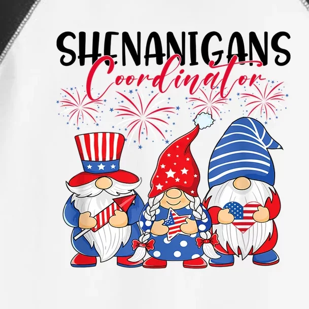 Shenanigans Coordinator Gnomies 4th Of July Gnome Patriotic Gift Toddler Fine Jersey T-Shirt