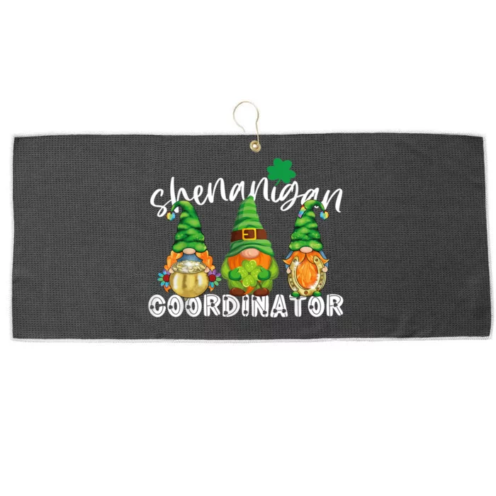 Shenanigans Coordinator Gnomes Teacher St Patricks Day Gifts Large Microfiber Waffle Golf Towel