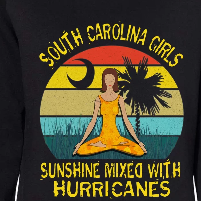 South Carolina Girls Pride Cool Gift Sunshine Mixed With Hurricane Gift Womens California Wash Sweatshirt