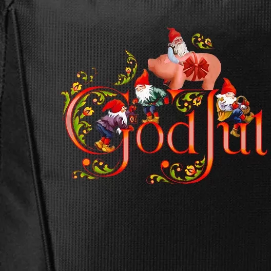 Scandinavian Christmas God Jul Marzipan Pig City Backpack