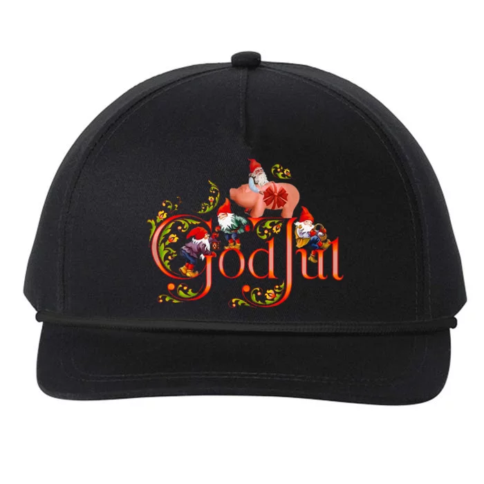 Scandinavian Christmas God Jul Marzipan Pig Snapback Five-Panel Rope Hat