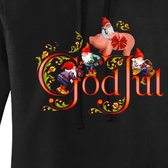 Scandinavian Christmas God Jul Marzipan Pig Women's Pullover Hoodie