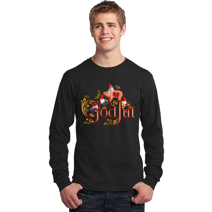 Scandinavian Christmas God Jul Marzipan Pig Tall Long Sleeve T-Shirt