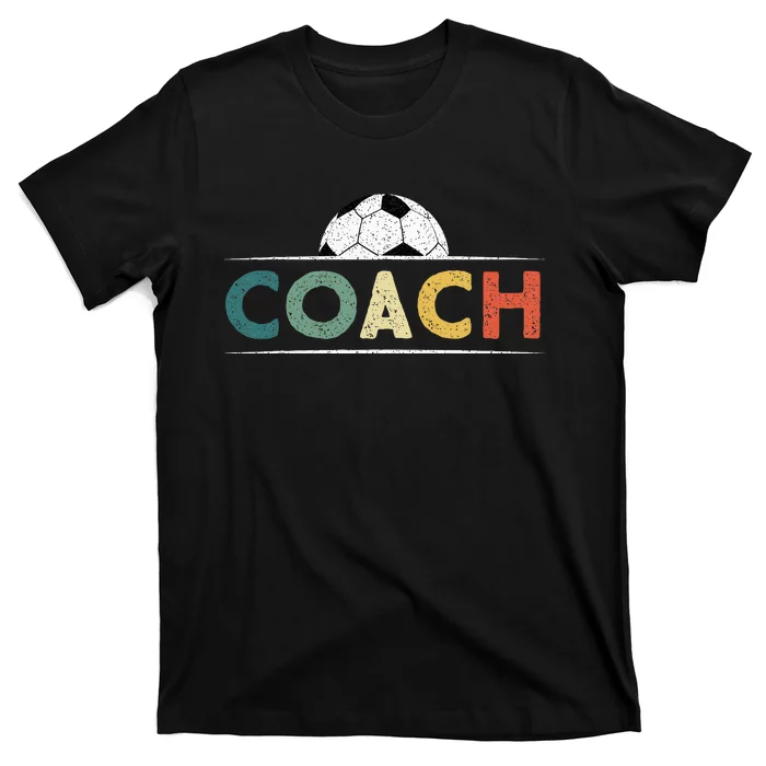 Soccer Coach Gifts Funny Retro Vintage Soccer Ball Coaching T-Shirt