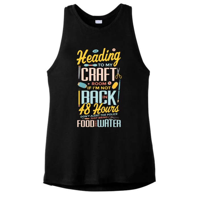 Scrapbooking Crafty Gift Ladies Tri-Blend Wicking Tank